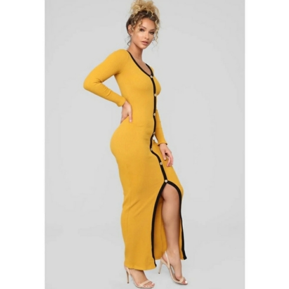 Fashion Nova Dresses & Skirts - Mustard maxi